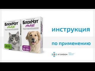 БлохНэт max. Инструкция по применению для кошек и собак