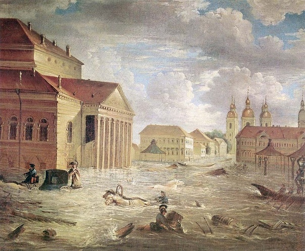Петербургское наводнение (1824) Петербургское наводнение 1824 года — самое значительное и разрушительное наводнение за всю историю Санкт-Петербурга. Произошло 7 (19) ноября 1824 года. Вода в