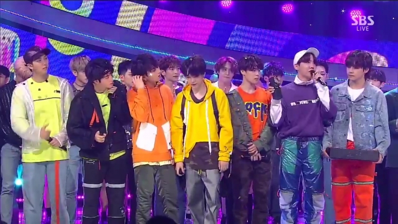 인기가요 1위 발표, 수상소감 방탄