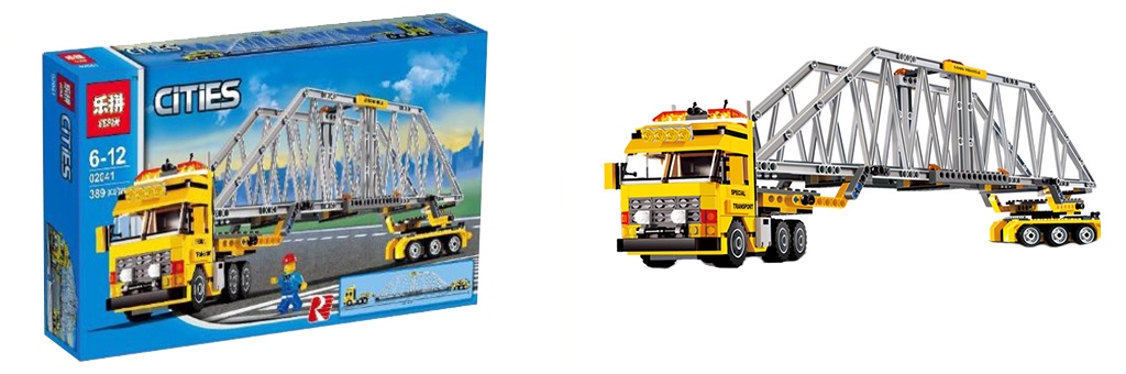 Конструктор Lepin Большой грузовик и мост 02041 Конструктор Lepin Большой грузовик и мост 02041
