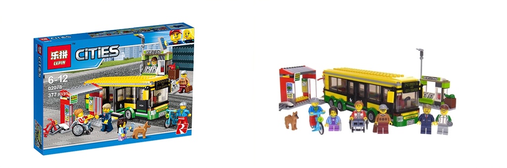 Конструктор Lepin Автобусная остановка 02078 Конструктор Lepin Автобусная остановка 02078