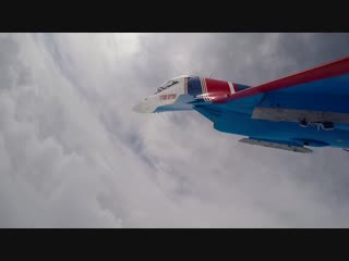 Пилотаж «Русских витязей» – вид из кабины Су-30СМ