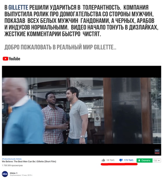 Gillette отказался от слогана «Лучше для мужчины нет» и на днях запустил феминистскую рекламную кампанию,