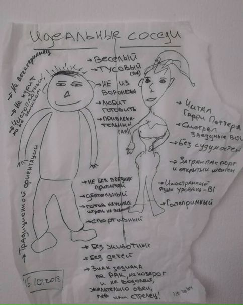 Здравствуйте, друзья!<br>Ищем соседа в 4х комнатную квартиру в центре Москвы. Напротив офис Яндех, 5 минут до парка Горького, 15 минут до Красной площади.<br><br> За 40 тысяч готовы сдать комнату с окнами во двор и общей комнатой. Все качества, которыми должен обладать потенциальный сосед (соседка) записаны на фото. <br><br>Планируем найти тебя до 15 октября, чтобы вместе отпраздновать новоселье))<br>Если есть друзья-знакомые, которые ищут жильё в столице пишите в личные сообщения, обсудим!<br> Рвачёв - фото Фото: Здравствуйте, друзья!<br>Ищем соседа в 4х комнатную квартиру в центре Москвы. Напротив офис Яндех, 5 минут до парка Горького, 15 минут до Красной площади.<br><br> За 40 тысяч готовы сдать комнату с окнами во двор и общей комнатой. Все качества, которыми должен обладать потенциальный сосед (соседка) записаны на фото. <br><br>Планируем найти тебя до 15 октября, чтобы вместе отпраздновать новоселье))<br>Если есть друзья-знакомые, которые ищут жильё в столице пишите в личные сообщения, обсудим!<br> Рвачёв