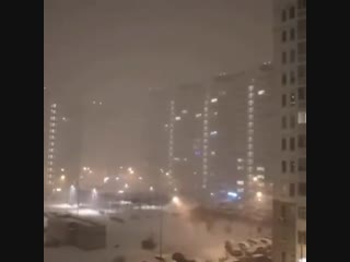 Снежная гроза в Москве