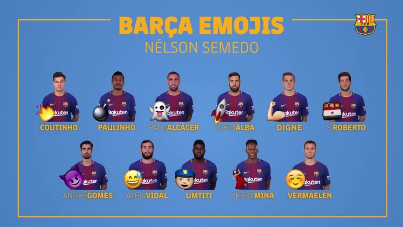 Barca Emojis Нелсон Семеду