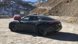 Porsche Taycan prototypes spotted being benchmarked against older Tesla Model S