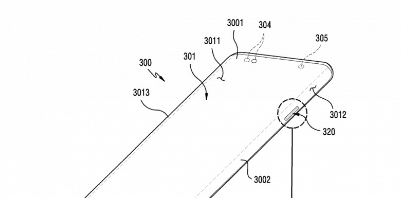 Будущий телефон от компании Samsung будет с вырезами в дисплее для кнопок.