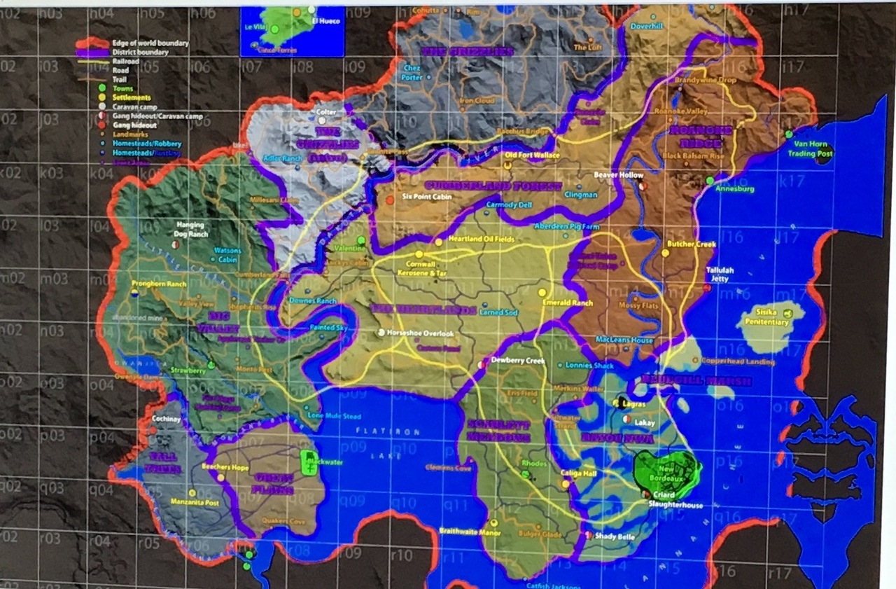 карта Red Dead Redemption 2