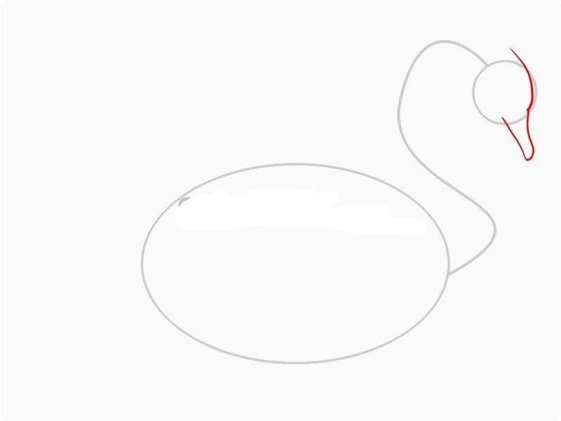 Рисунок лебедя для детей 1 класса