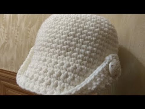 Шапочка - кепи крючком