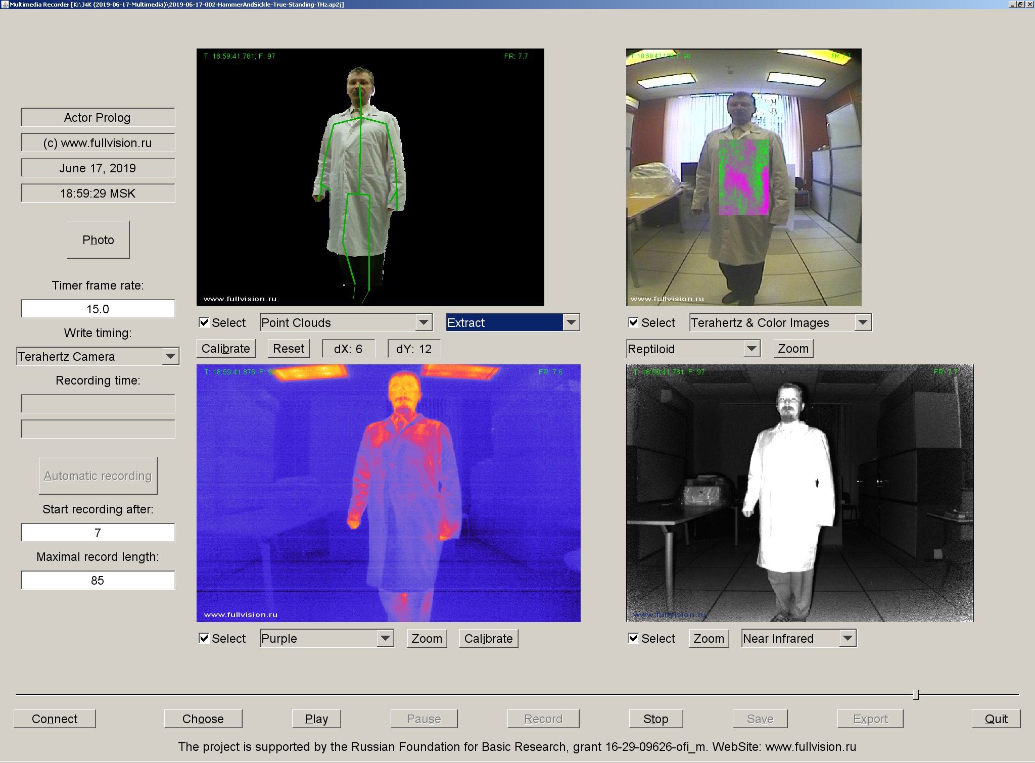 THz and thermal video data set, Thermal imaging, Terahertz images, THz, Terahertz