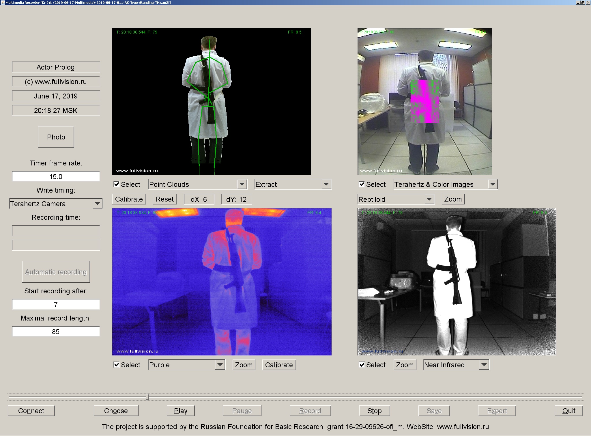 THz and thermal video data set, Thermal imaging, Terahertz images, THz, Terahertz