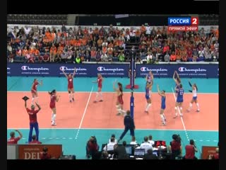03.10.2015. 19:25 - Волейбол. Чемпионат Европы. Женщины. Полуфинал. Россия - Сербия