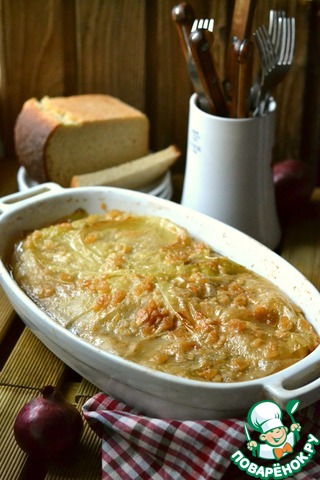 Мясная запеканка с капустой