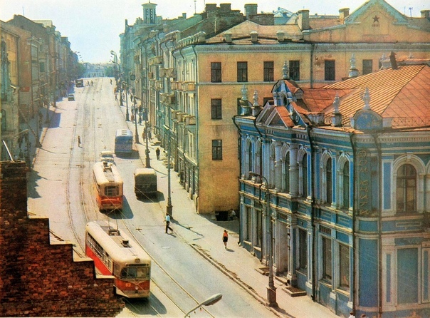 Смоленск в 1973-м. Трамваи по Большой Советской в Смоленске уже давно не ходят...