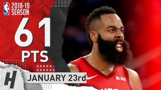 James Harden EPIC Highlights Rockets vs Knicks 2019.01.23 - 61 Pts, 15 Reb, MVP!