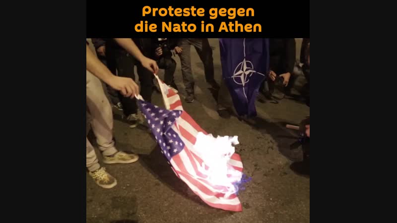Proteste gegen die Nato in Athen