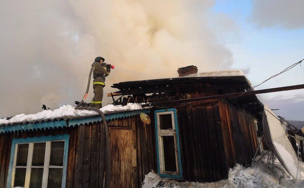 Пожар 21.01.2018 в п. Железнодорожный