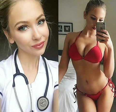 Slaver nurse makes her mmf sex bondman