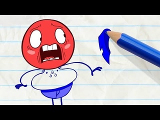 Pencilmate Loses his Shirt! -in- WELL OFF - Pencilmation Cartoons for Kids