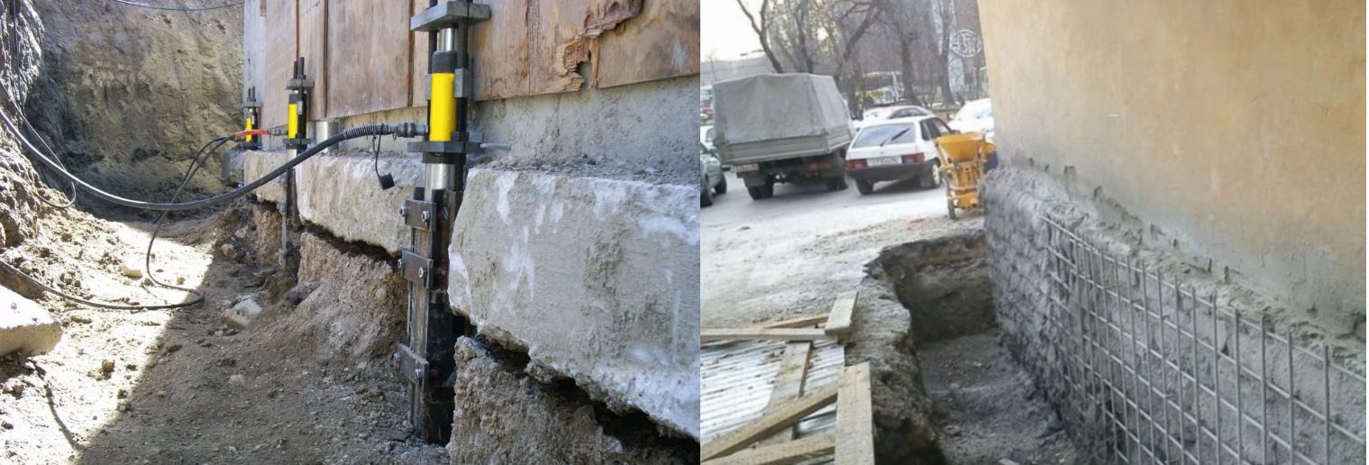 Усиление ростверка