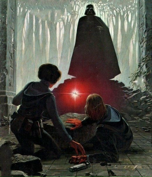 Ralph McQuarrie cover art for “Splinter of the Mind’s Eye” by Alan Dean Foster, 1978.