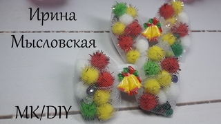 Новогодние бантики за 5 минут канзаши мк / Christmas bows DIY / Arcos de navidad
