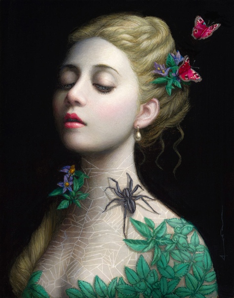 Chie Yoshii - (Dreams) (персональная выставка, Corey Helford Gallery, Oct. 20 - Nov. 24, 2018) 01 Another Face 02 White Stag 03 Emergence 04 Arachne 05 Reflection 06 Sacred Realm 07 Cocoon 08