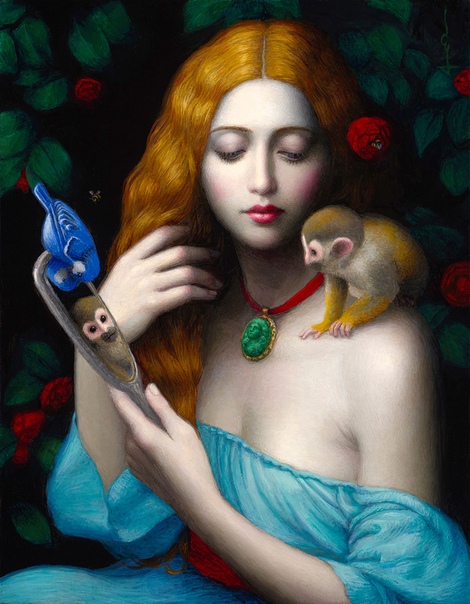 Chie Yoshii - (Dreams) (персональная выставка, Corey Helford Gallery, Oct. 20 - Nov. 24, 2018) 01 Another Face 02 White Stag 03 Emergence 04 Arachne 05 Reflection 06 Sacred Realm 07 Cocoon 08