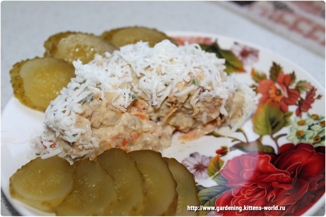 Салат с консервированной рыбой и картошкой Салат с консервированной рыбой и картошкой