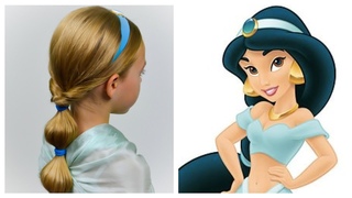 HALLOWEEN 2018 👸 Disney's Princess JASMINE / Transformation ✨ Party hairstyle for girls#17
