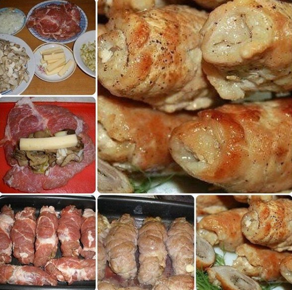 Свиные рулеты 