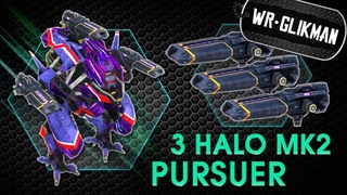 War Robots. Pursuer 3 Halo MK2. Скорость, Холод, Дробовик.