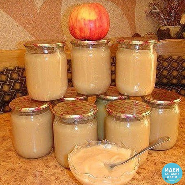 для наших любимый деток и внучат ❤ пюре неженка. 5 кг. яблок 1 банка сгущенного молока 0.5 стакана сахара 1 стакан воды яблоки помыть, дать стечь воде, затем очистить их от кожуры и