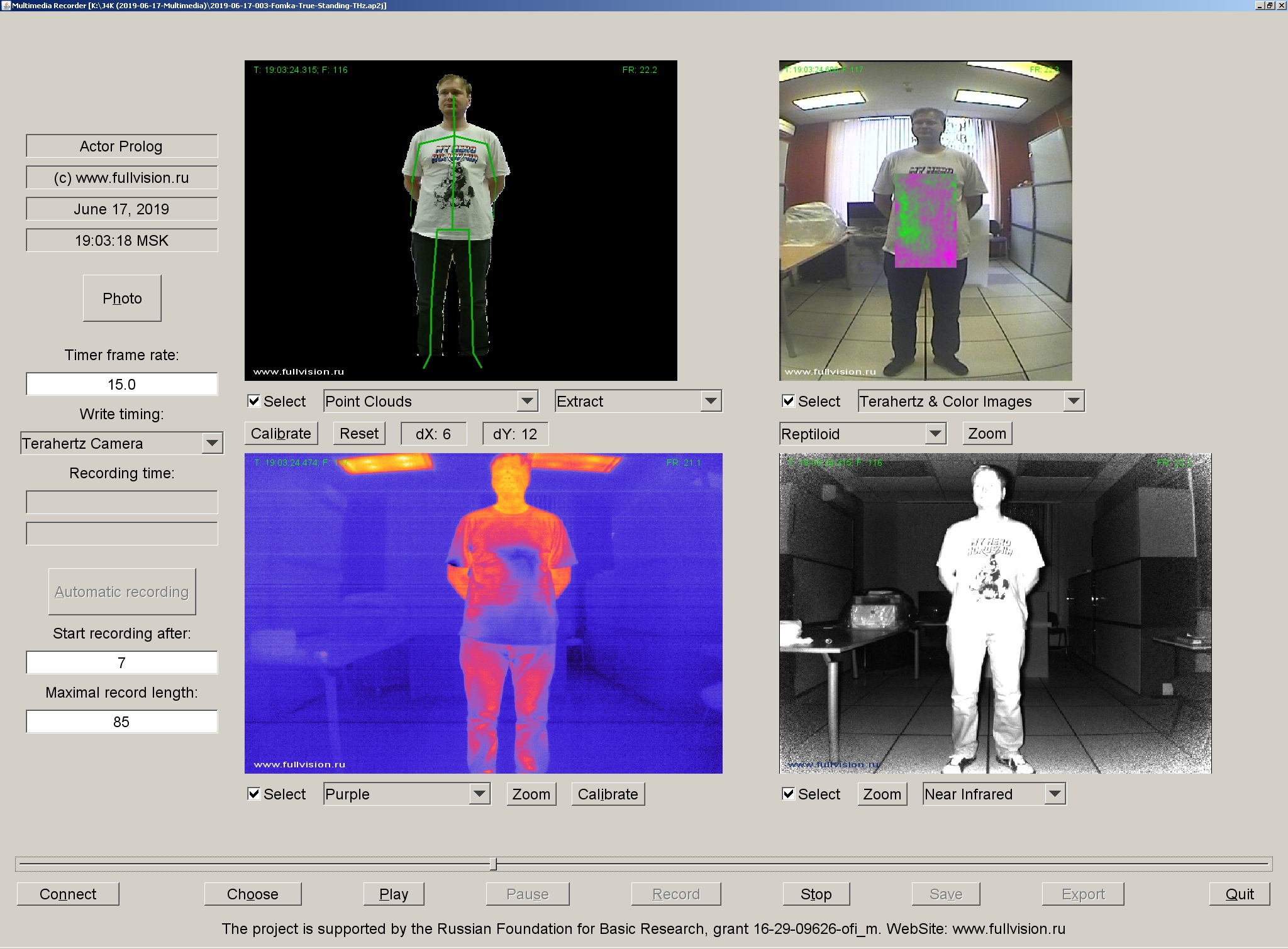 THz and thermal video data set, Thermal imaging, Terahertz images, THz, Terahertz