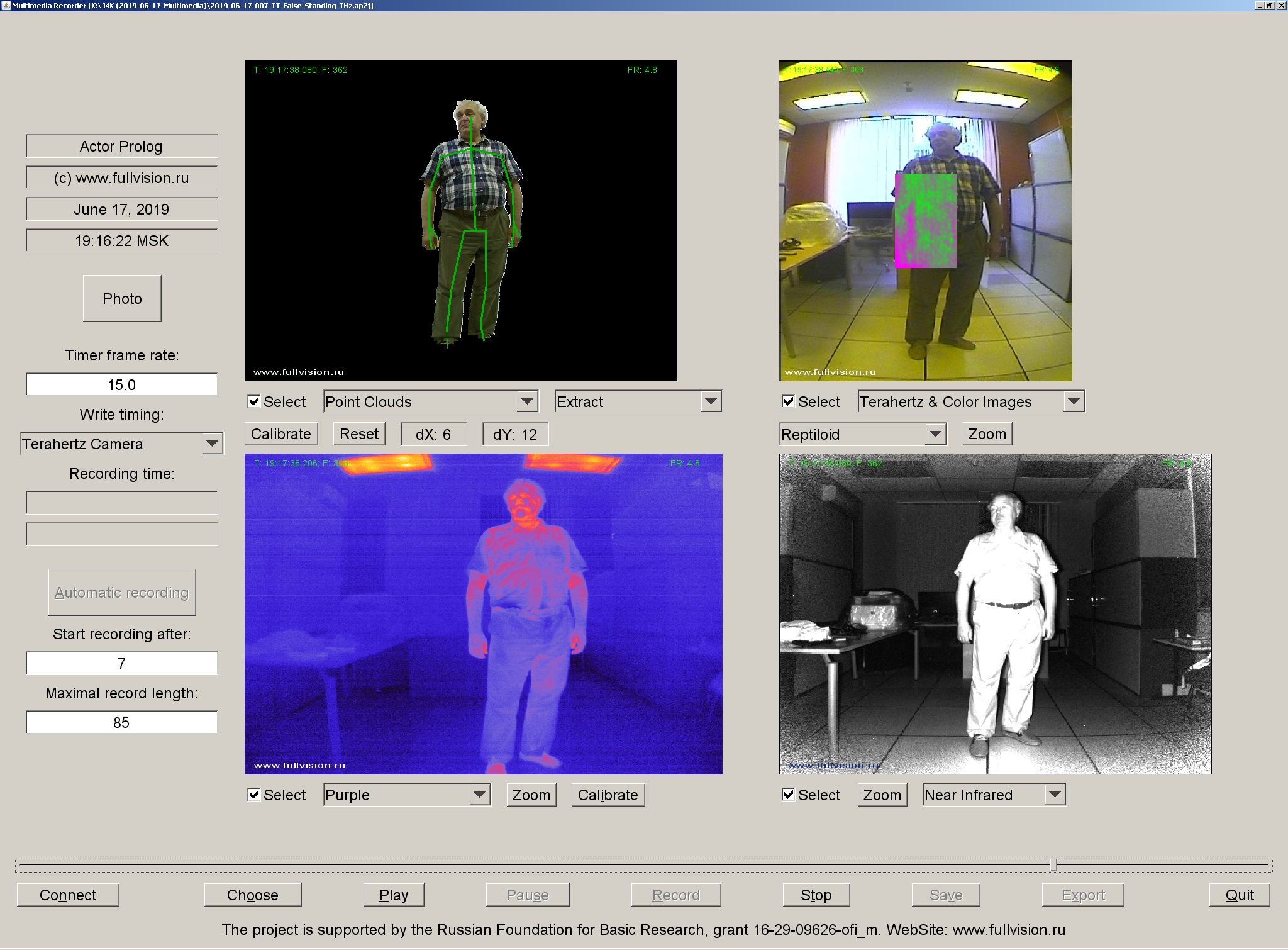 THz and thermal video data set, Thermal imaging, Terahertz images, THz, Terahertz
