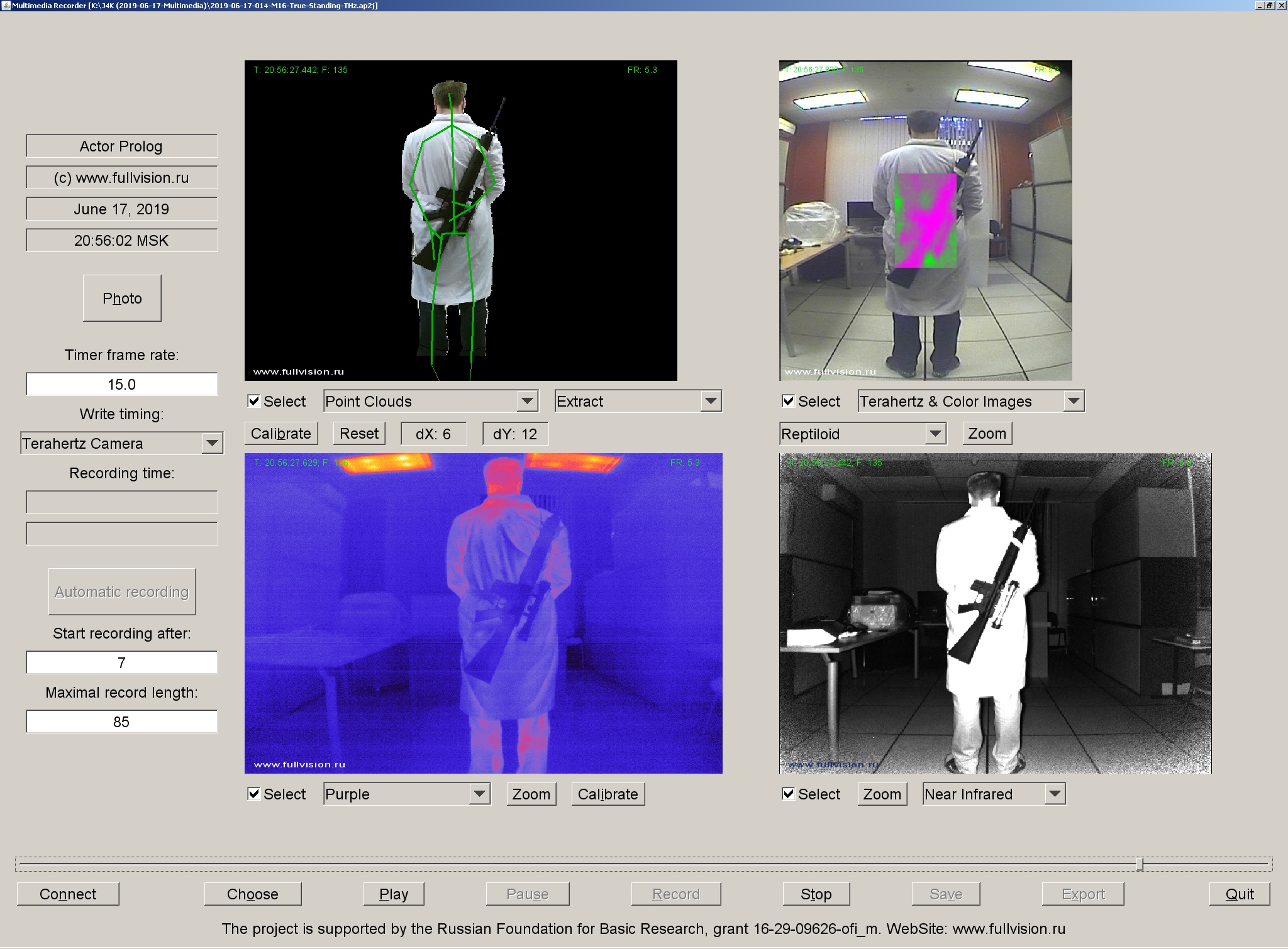THz and thermal video data set, Thermal imaging, Terahertz images, THz, Terahertz