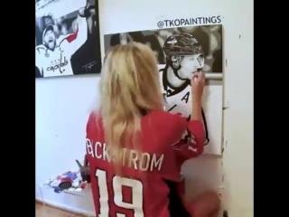 NoVa Caps on Instagram_ “Time-lapse painting of Nicklas Backstrom by @tkopaintin
