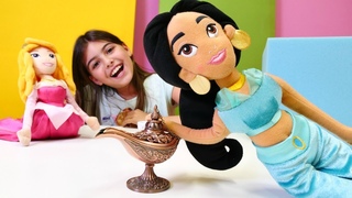 Disney prensesleri. Jasmine sihirli lambayı kaubediyor. Çocuk videosu