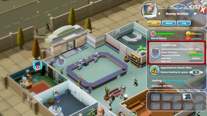 пациент в Two Point Hospital