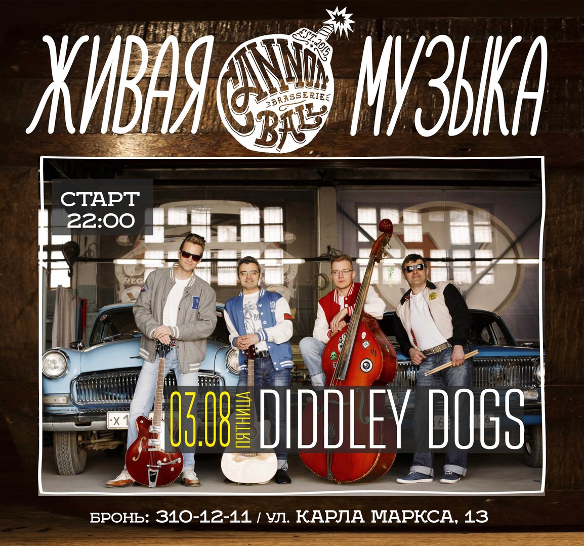 03.08 Diddley Dogs в баре Cannonball Brasserie!