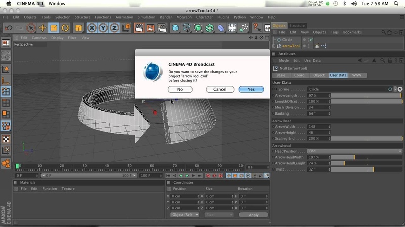 Arrows in Cinema 4D