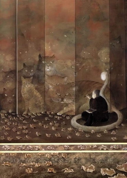 Японская сказка Мальчик, рисующий котов, иллюстратор Фредерик Клемент. Давным-давно в одной японской горной деревушке жила многодетная крестьянская семья. Она была очень бедной, и как только