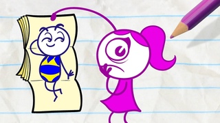 Pencilmate Can't Read! -in- PAGE FRIGHT - Pencilmation Cartoons for Kids