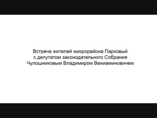 встреча депутата ЗС Чулошникова В.В. с жителями микрорайона