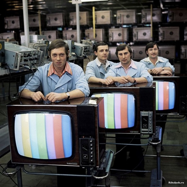 Производство цветных телевизоров, 1970 год, СССР.