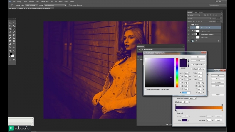 Photoshop filmowy kolor tutorial