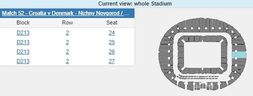 Билеты на Чемпионат мира FIFA 2018: Третий этап