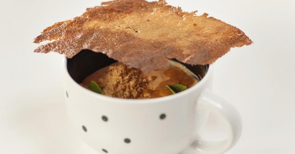 Манная каша с солёной карамелью